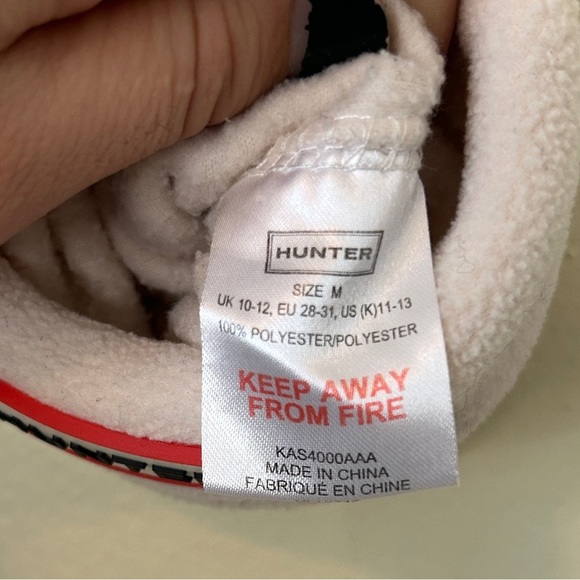 Hunter Fleece Boot Socks Cream Size Kids M - Picture 3 of 6